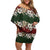 Hawaiian Hibiscus Christmas Color Family Matching Off Shoulder Short Dress and Hawaiian Shirt Unique