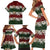 Hawaiian Hibiscus Christmas Color Family Matching Short Sleeve Bodycon Dress and Hawaiian Shirt Unique