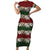 Hawaiian Hibiscus Christmas Color Family Matching Short Sleeve Bodycon Dress and Hawaiian Shirt Unique