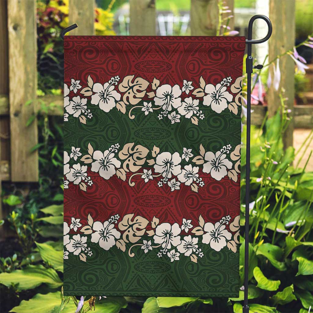 Hawaiian Hibiscus Christmas Color Garden Flag Unique LT01 Garden Flag Red - Polynesian Pride
