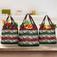 Hawaiian Hibiscus Christmas Color Grocery Bag Unique LT01 3-pack One Size Red - Polynesian Pride