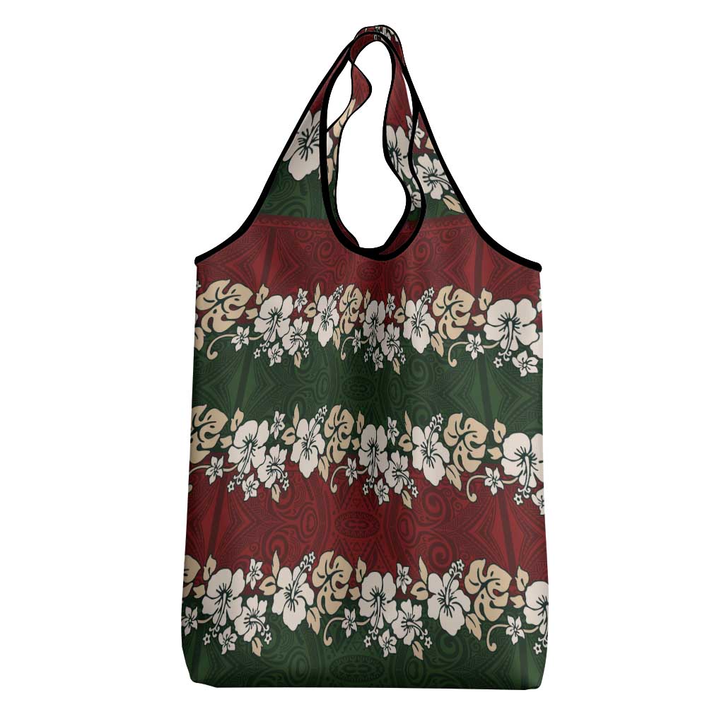 Hawaiian Hibiscus Christmas Color Grocery Bag Unique LT01 - Polynesian Pride