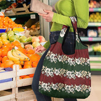 Hawaiian Hibiscus Christmas Color Grocery Bag Unique LT01 - Polynesian Pride