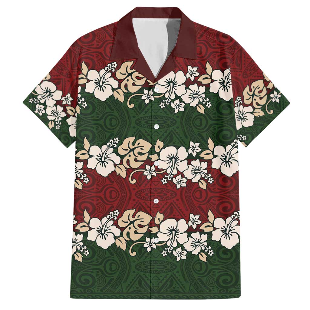 Hawaiian Hibiscus Christmas Color Hawaiian Shirt Unique LT01 Red - Polynesian Pride