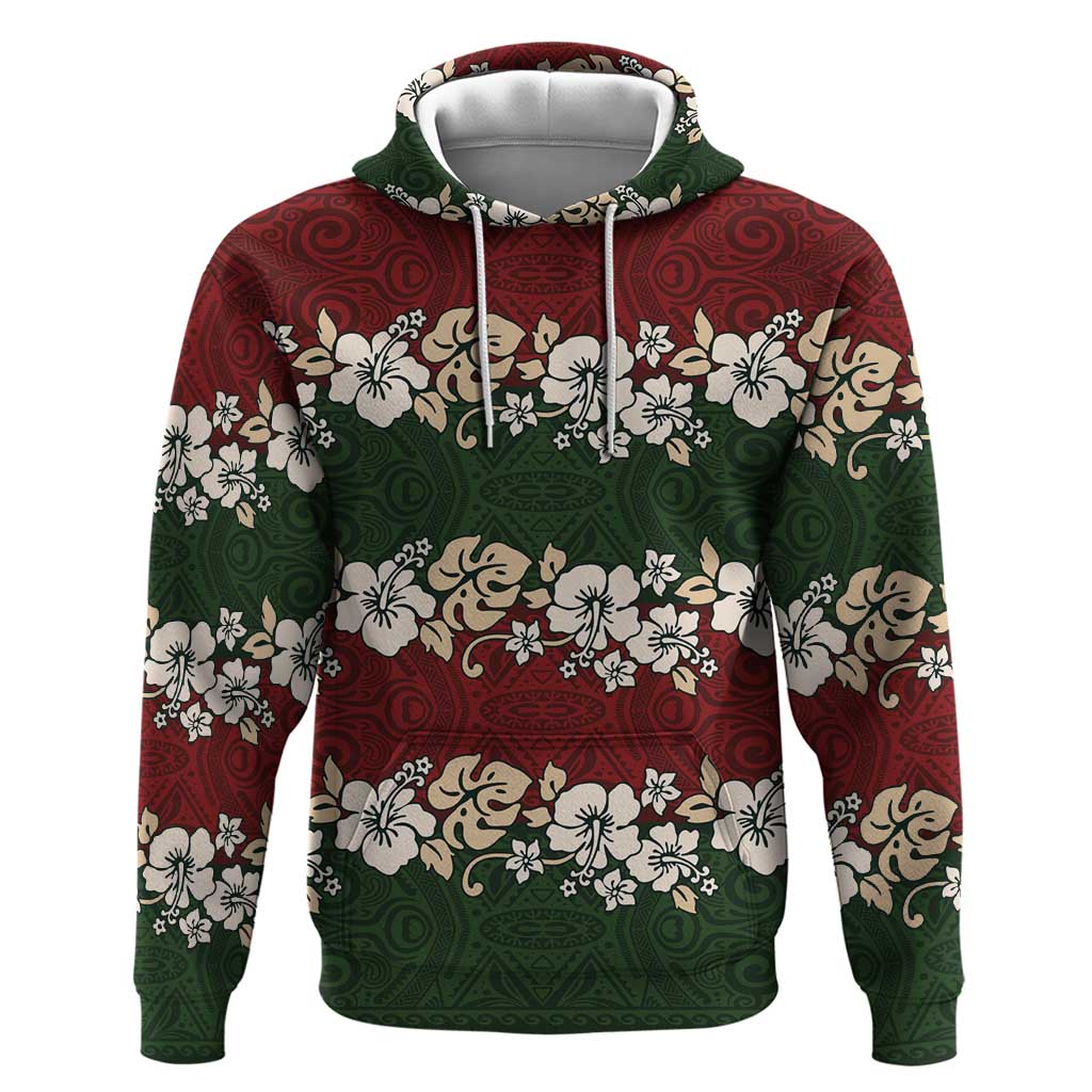 Hawaiian Hibiscus Christmas Color Hoodie Unique