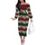 Hawaiian Hibiscus Christmas Color Off The Shoulder Long Sleeve Dress Unique