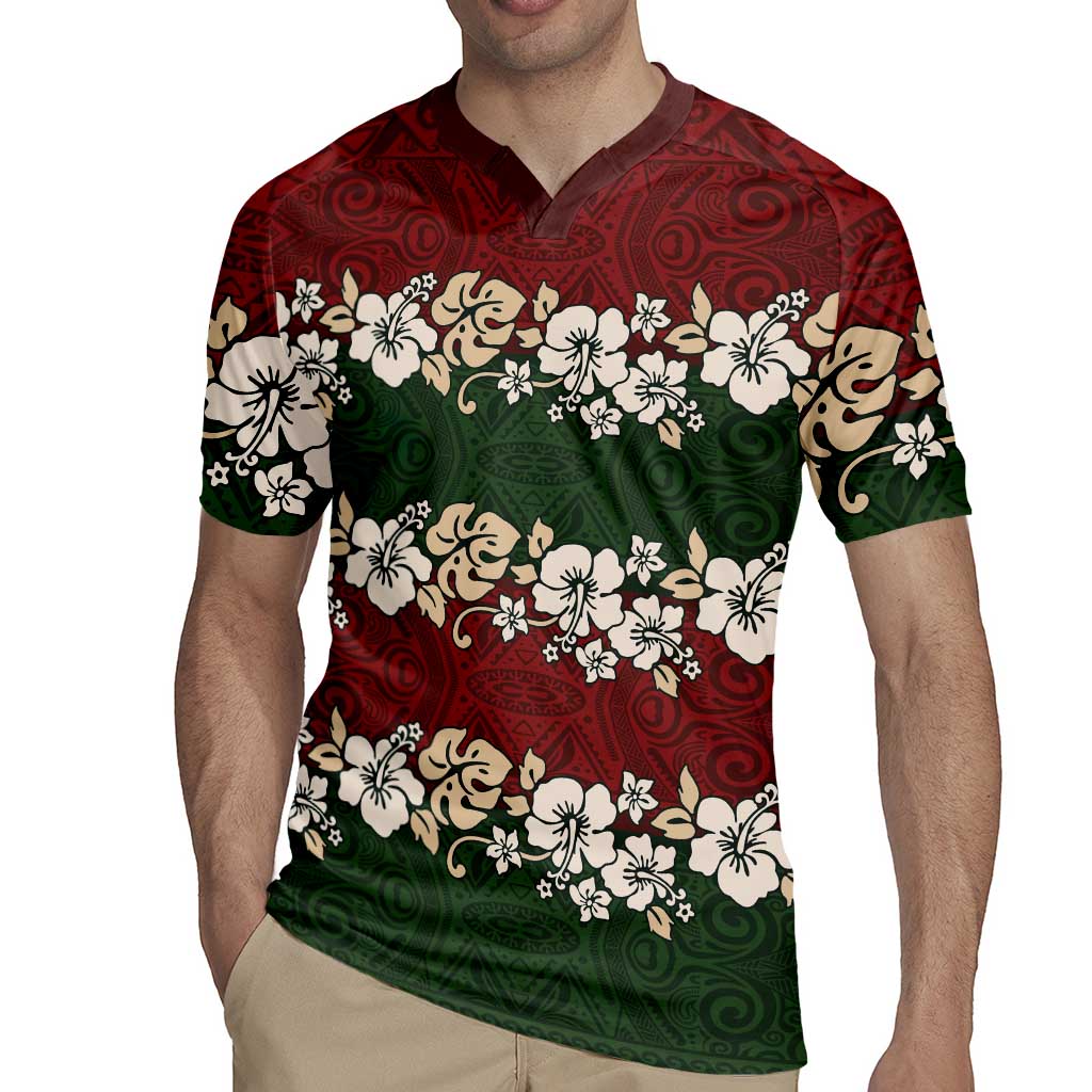 Hawaiian Hibiscus Christmas Color Rugby Jersey Unique LT01 - Polynesian Pride