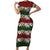 Hawaiian Hibiscus Christmas Color Short Sleeve Bodycon Dress Unique