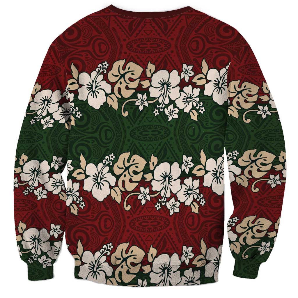 Hawaiian Hibiscus Christmas Color Sweatshirt Unique LT01 - Polynesian Pride