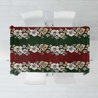 Hawaiian Hibiscus Christmas Color Tablecloth Unique LT01 Red - Polynesian Pride