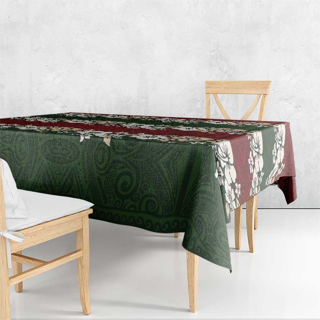 Hawaiian Hibiscus Christmas Color Tablecloth Unique LT01 - Polynesian Pride