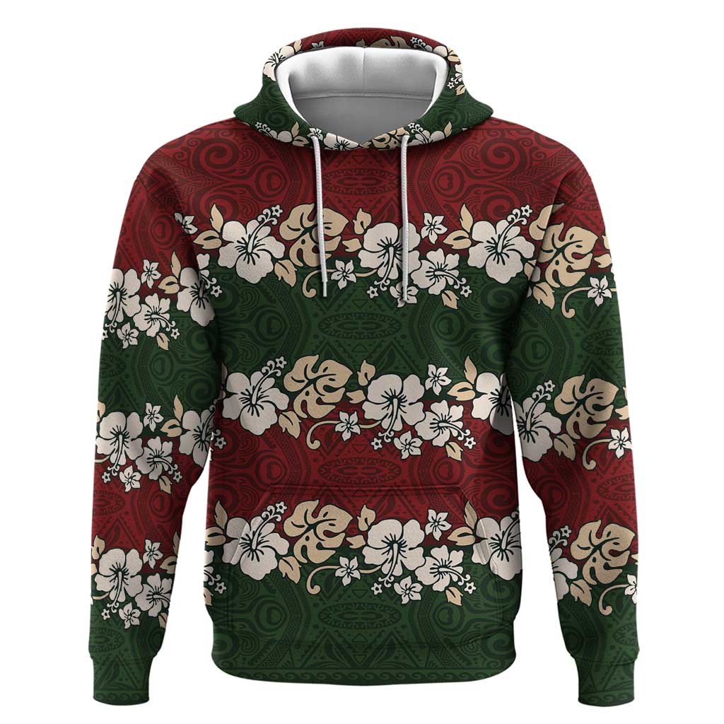 Hawaiian Hibiscus Christmas Color Zip Hoodie Unique