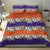 Hawaiian Hibiscus Bedding Set Orange and Purple Unique