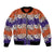 Hawaiian Hibiscus Bomber Jacket Orange and Purple Unique