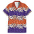 Hawaiian Hibiscus Family Matching Off The Shoulder Long Sleeve Dress and Hawaiian Shirt Orange and Purple Unique