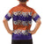 Hawaiian Hibiscus Family Matching Short Sleeve Bodycon Dress and Hawaiian Shirt Orange and Purple Unique