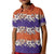 Hawaiian Hibiscus Kid Polo Shirt Orange and Purple Unique