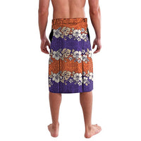 Hawaiian Hibiscus Lavalava Orange and Purple Unique LT01 - Polynesian Pride