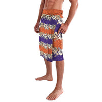 Hawaiian Hibiscus Lavalava Orange and Purple Unique LT01 - Polynesian Pride