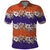 Hawaiian Hibiscus Polo Shirt Orange and Purple Unique