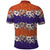 Hawaiian Hibiscus Polo Shirt Orange and Purple Unique