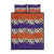 Hawaiian Hibiscus Quilt Bed Set Orange and Purple Unique