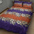 Hawaiian Hibiscus Quilt Bed Set Orange and Purple Unique