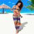 Hawaiian Hibiscus Sarong Orange and Purple Unique