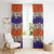 Hawaiian Hibiscus Window Curtain Orange and Purple Unique