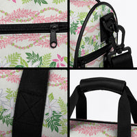 Monstera Tiare Plumeria Lei Pattern Duffle Bag Green Version LT01 - Polynesian Pride