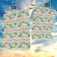Monstera Tiare Plumeria Lei Pattern Garden Flag Green Version LT01 - Polynesian Pride