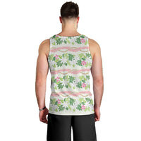 Monstera Tiare Plumeria Lei Pattern Men Tank Top Green Version LT01 - Polynesian Pride