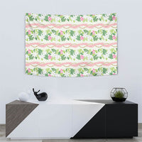 Monstera Tiare Plumeria Lei Pattern Tapestry Green Version LT01 - Polynesian Pride