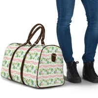 Monstera Tiare Plumeria Lei Pattern Travel Bag Green Version LT01 - Polynesian Pride