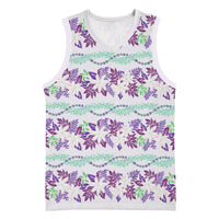 Monstera Tiare Plumeria Lei Pattern Basketball Jersey Purple Version LT01 Unisex Purple - Polynesian Pride