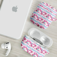 Monstera Tiare Plumeria Lei Pattern AirPods Case Pink Version LT01 - Polynesian Pride
