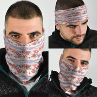 Monstera Tiare Plumeria Lei Pattern Neck Gaiter Red Version LT01 - Polynesian Pride