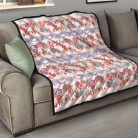 Monstera Tiare Plumeria Lei Pattern Quilt Red Version LT01 - Polynesian Pride