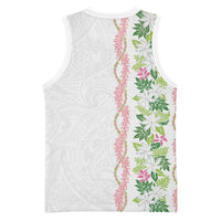 Monstera Tiare Plumeria Basketball Jersey Green Polynesian Pattern LT01 - Polynesian Pride