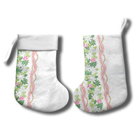Monstera Tiare Plumeria Christmas Stocking Green Polynesian Pattern LT01 - Polynesian Pride