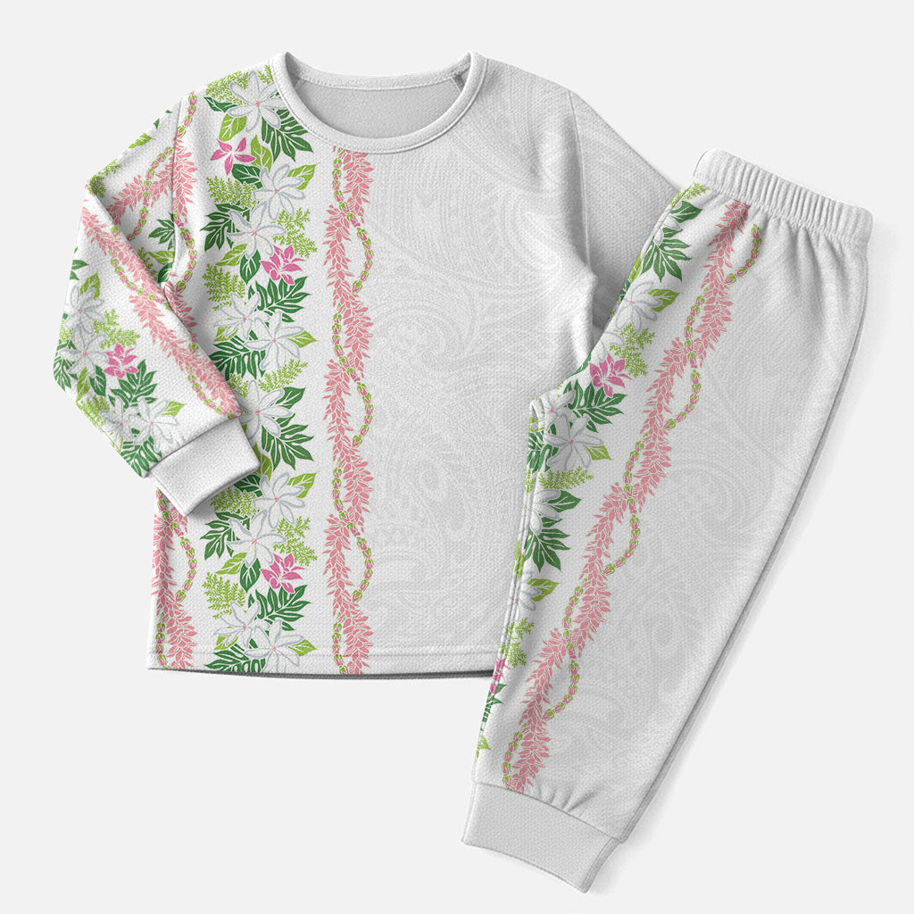 Monstera Tiare Plumeria Christmas Pajama Set Green Polynesian Pattern LT01 Men Green - Polynesian Pride