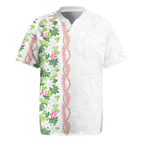 Monstera Tiare Plumeria Rugby Jersey Green Polynesian Pattern LT01 Green - Polynesian Pride