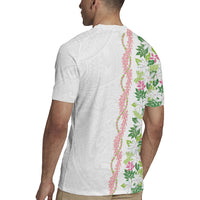 Monstera Tiare Plumeria Rugby Jersey Green Polynesian Pattern LT01 - Polynesian Pride