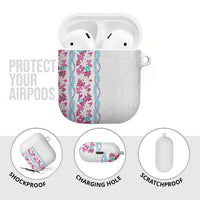Monstera Tiare Plumeria AirPods Case Pink Polynesian Pattern LT01 - Polynesian Pride