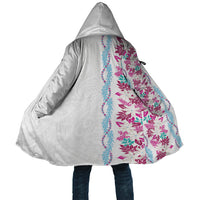 Monstera Tiare Plumeria Cloak Pink Polynesian Pattern LT01 Unisex Pink - Polynesian Pride