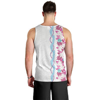 Monstera Tiare Plumeria Men Tank Top Pink Polynesian Pattern LT01 - Polynesian Pride