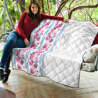 Monstera Tiare Plumeria Quilt Pink Polynesian Pattern LT01 - Polynesian Pride