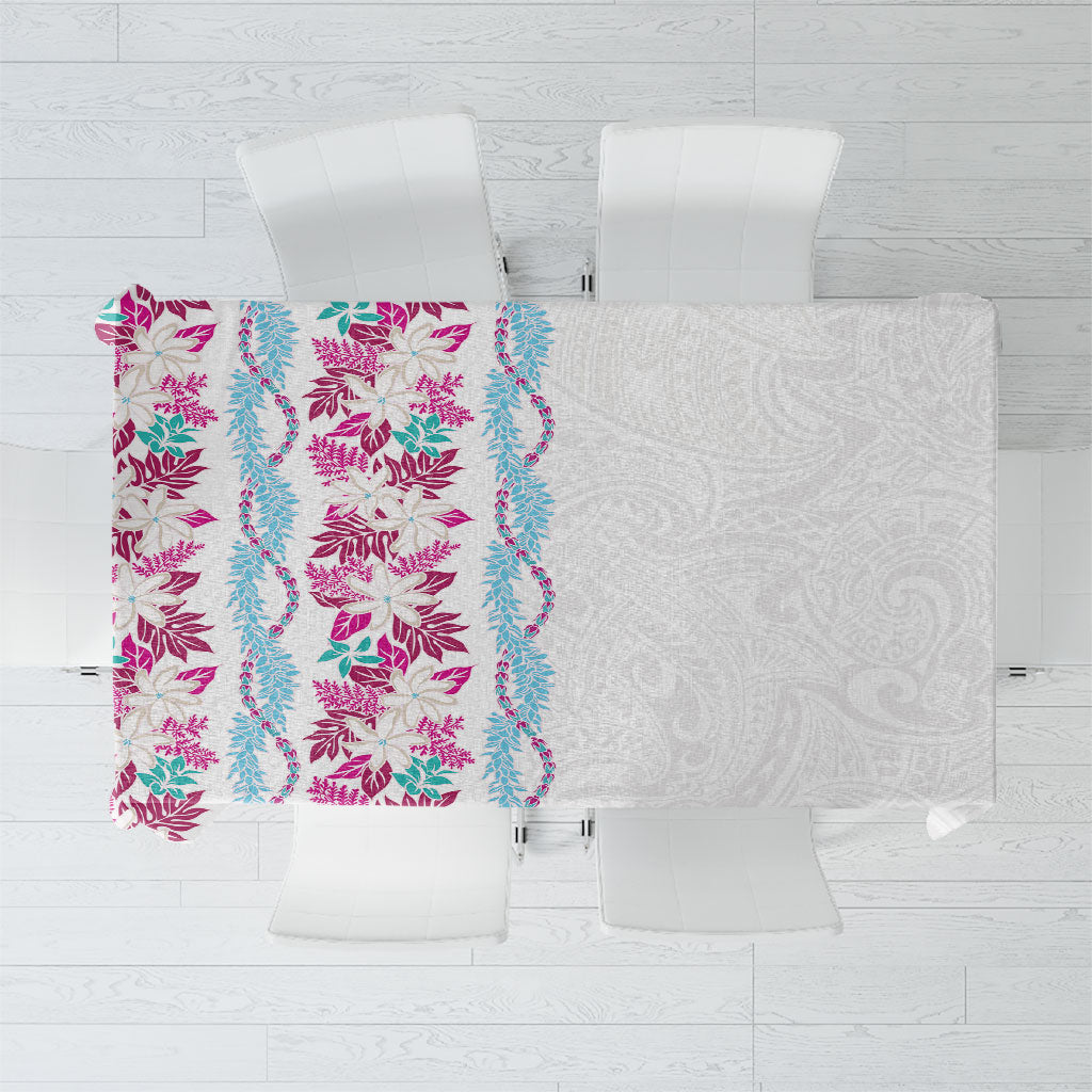 Monstera Tiare Plumeria Tablecloth Pink Polynesian Pattern LT01 Pink - Polynesian Pride