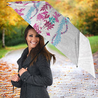 Monstera Tiare Plumeria Umbrella Pink Polynesian Pattern LT01 - Polynesian Pride