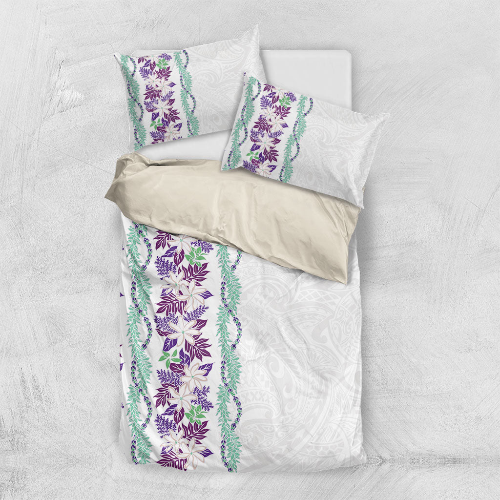 Monstera Tiare Plumeria Bedding Set Purple Polynesian Pattern LT01 US Twin 172cm x 218cm Purple - Polynesian Pride